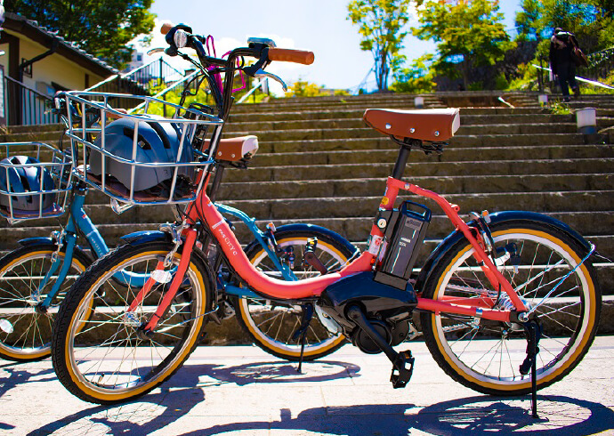 坂道の多い伊香保では電動アシスト付き自転車のレンタルが便利